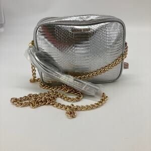 Victoria Secret silver python crossbody bag